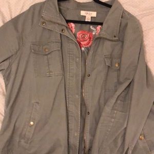 Army green jacket with gold details